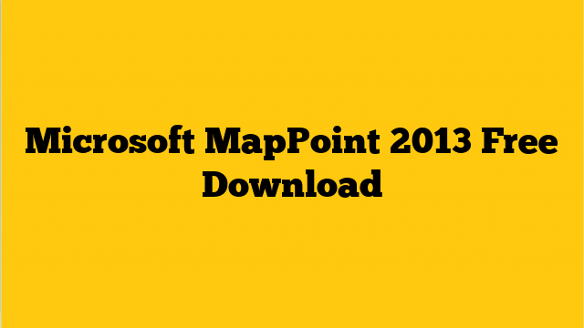mappoint 2013 key